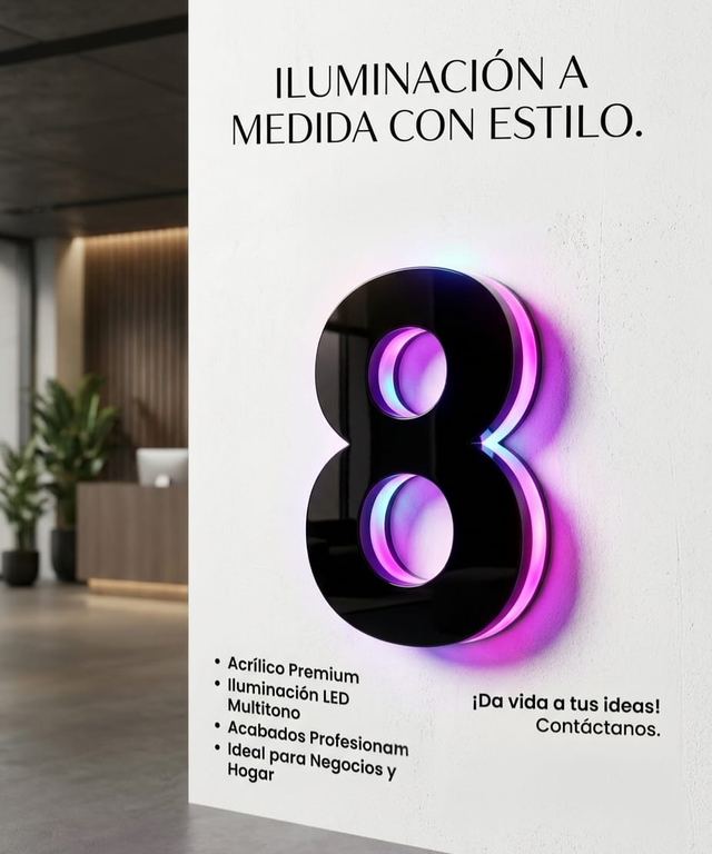 Desarrollo de pieza iluminada - Diseño de señalética